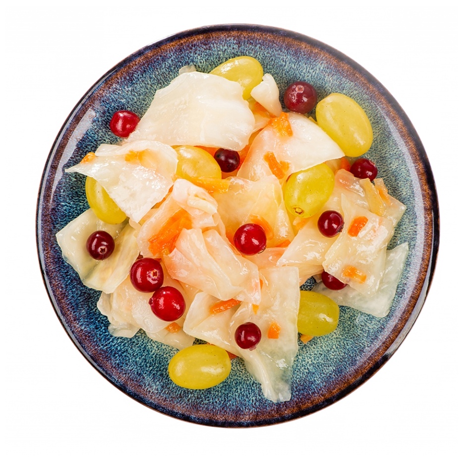 

Капуста квашеная рубленая с клюквой и виноградом от бренд-шефа АВ Россия вес