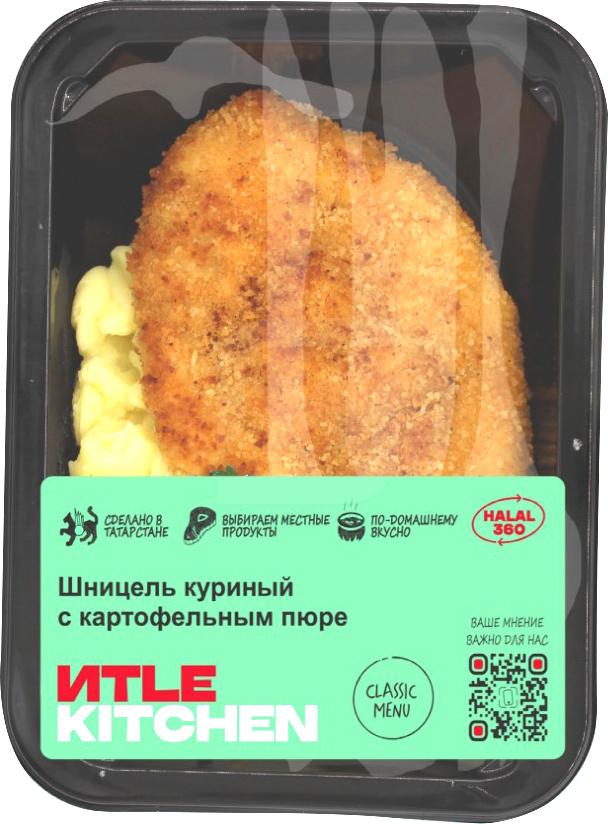 

Шницель Itle Kitchen куриный с картофельным пюре 225 г