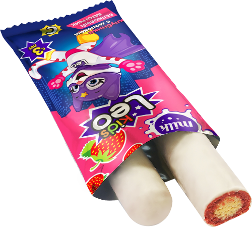 Батончик Leo Kids Клубника с молоком и витамином С