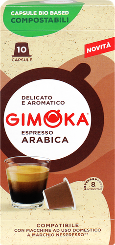 Кофе молотый в капсулах GIMOKA Nespresso Classic Bio 100% Arabica, 10 капсул