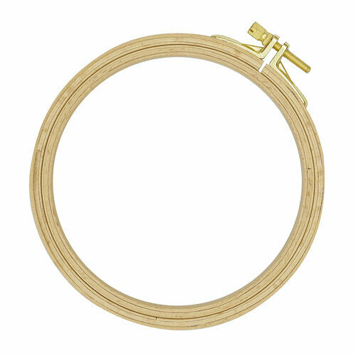 100-2 Пяльцы круглые буковые, диаметр 130 мм, выс. обода 8 мм Nurge Hobby,шт