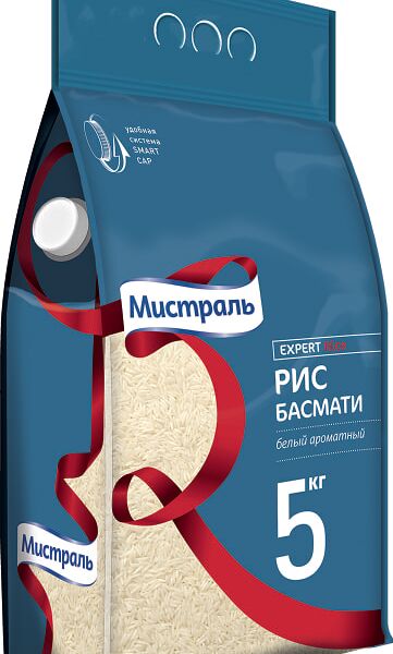 Рис Мистраль Басмати белый ароматный 5кг