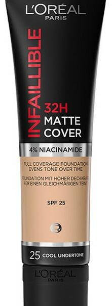 Крем тональный Loreal Paris Infaillible ультраматирующий стойкий тон 25 30мл