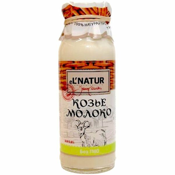Молоко козье El`Natur цельное питьевое ультрапастеризованное 2.8-5.6%, 200мл