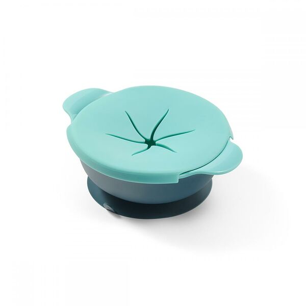 Миска на присоске с крышкой для снеков Babyono, 300 мл, 6м+