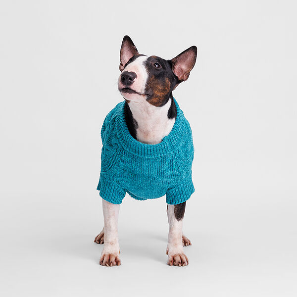 Свитер из шенилла для кошек и собак, XL, синий