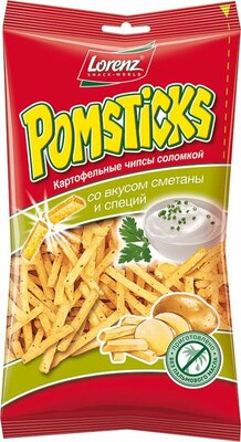 Чипсы картофельные Lorenz Pomsticks соломкой со вкусом сметаны и специй