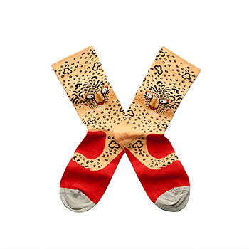 Носки женские Leopard Kraft высокие, Bonne Maison, размер 39-41, Франция