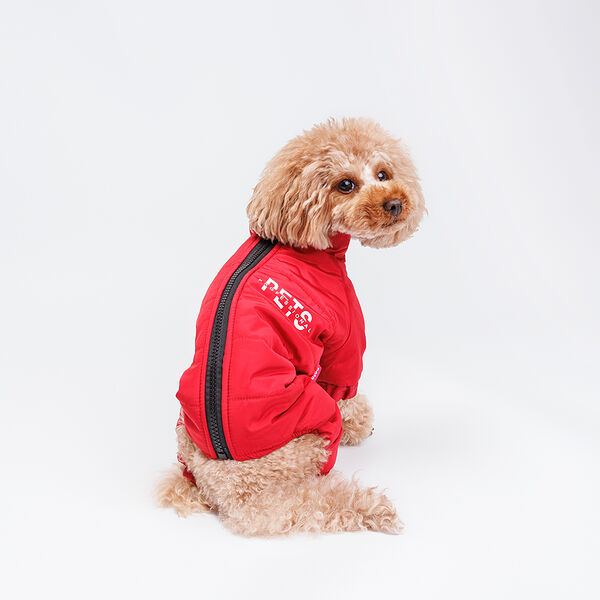 Комбинезон Petmax для собак с замком S, красный