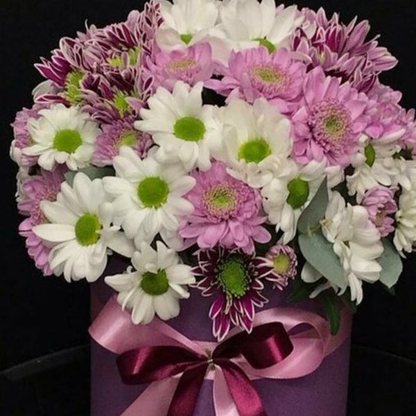 Хризантемы в шляпной коробке