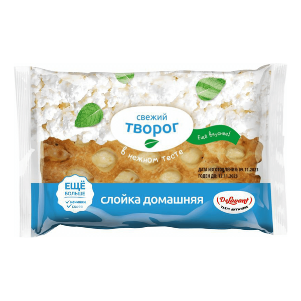 Слойка Владимирский Хлебокомбинат с творожной начинкой