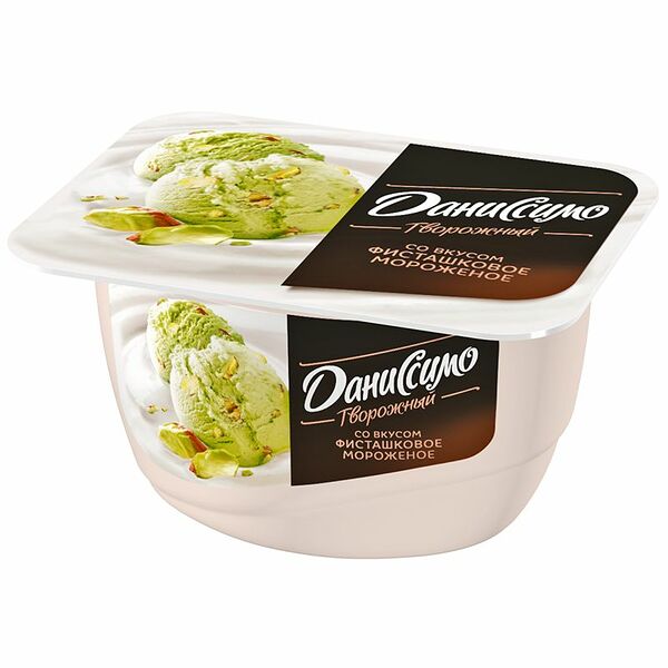 Продукт творожный Даниссимо со вкусом Фисташковое мороженое 6,5%