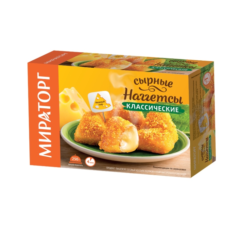 

Наггетсы Мираторг Классические сырные замороженные, 250 г