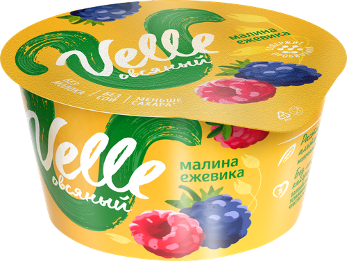 

Продукт овсяный Velle Малина ежевика ферментированный 140 г