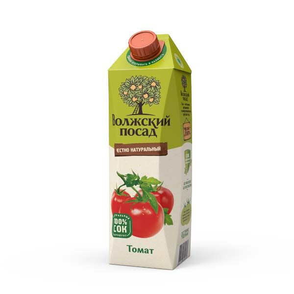 Сок Волжский Посад 1л Томат с Мякотью Солью с 3 лет т/п