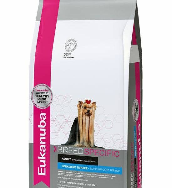 Корм сухой для взрослых собак EUKANUBA Euk Dog для йоркширских терьеров