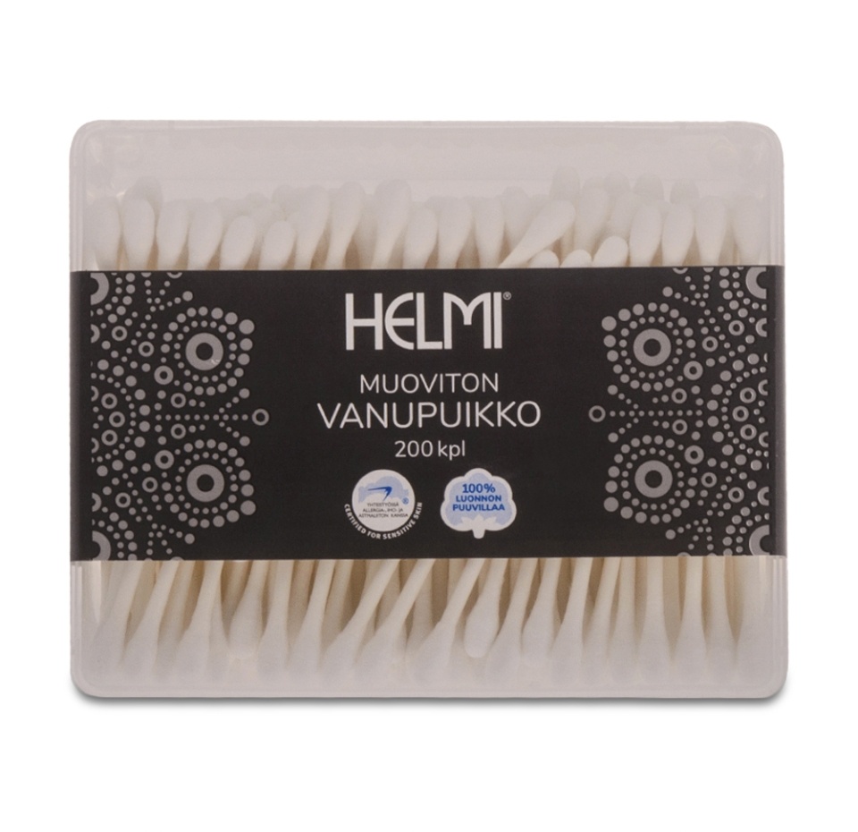 

Ватные палочки Helmi для макияжа хлопковые 200 шт.