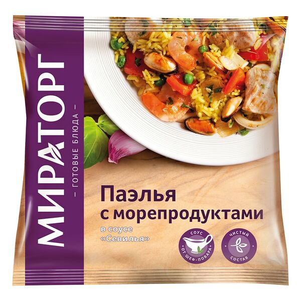 Паэлья Vитамин Севилья с морепродуктами в соусе 400г