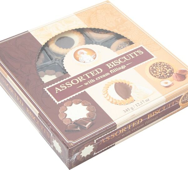 Печенье Santa Bakery Бискотти Ассорти с кремовыми начинками 345г