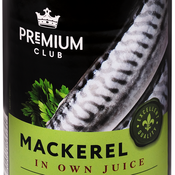 Макрель PREMIUM CLUB в собственном соку, кусочки, 425г