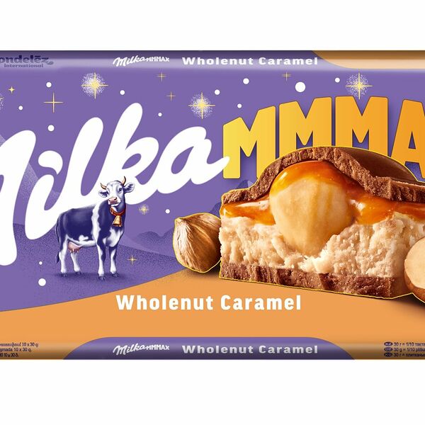 Шоколад молочный Milka Цельный орех и карамель