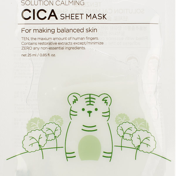 Маска для лица TENZERO с экстрактом центеллы азиатской, тканевая, 25мл