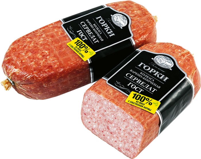 

Колбаса Ближние Горки Сервелат варено-копченый 500 г