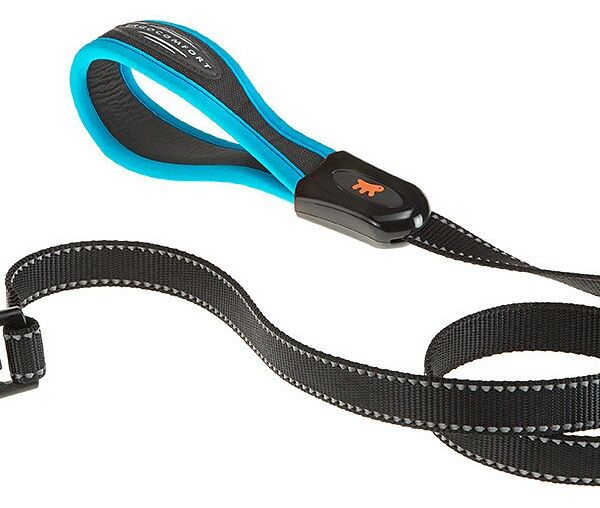 Ferplast поводок нейлоновый Ergofluo Matic G20/120 Голубой