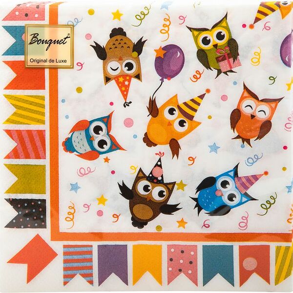 Салфетки бумажные Bouguet Original de Luxe 2 слоя 33x33см VPH303, 20шт