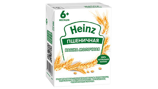 Каша пшеничная молочная Heinz, с 6 месяцев