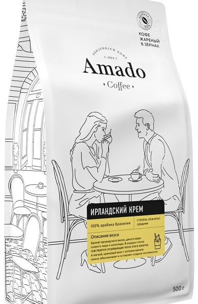 Кофе в зернах Amado Ирландский крем 500г