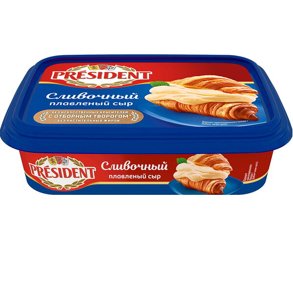 Сыр плавленый ПРЕЗИДЕНТ сливочный жир. 45% 200г