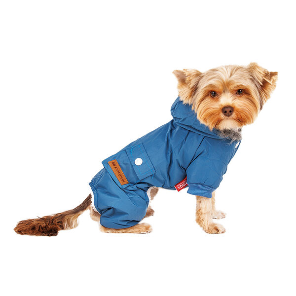 Комбинезон с карманом для собак S синий (унисекс)