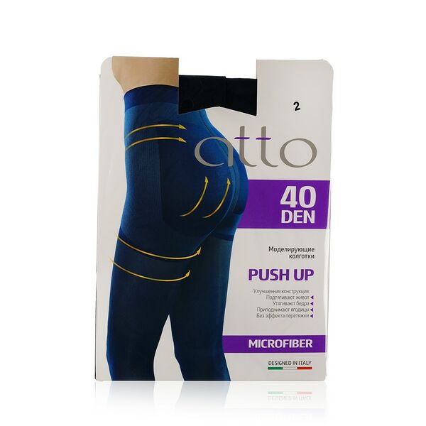 Женские моделирующие колготки Atto Push Up 40den , Синий , 2 размер