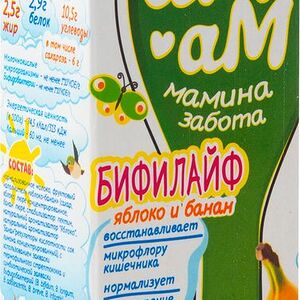 Бифилайф Ам-Ам Яблоко банан детский 2.5% 210 г