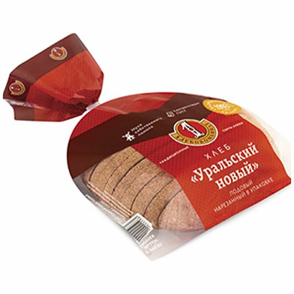 Хлеб ХК ПЕРВЫЙ Уральский Новый ржано-пшеничный, в нарезке