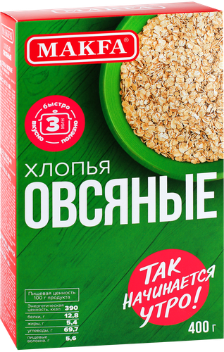 

Хлопья овсяные Makfa 400 г