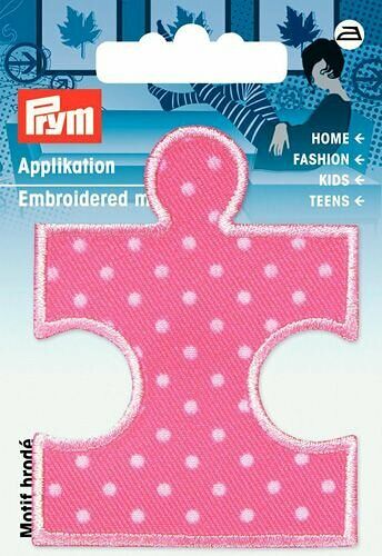 923161 Термоаппликация Пазл розовый/белый цв. 1шт. Prym