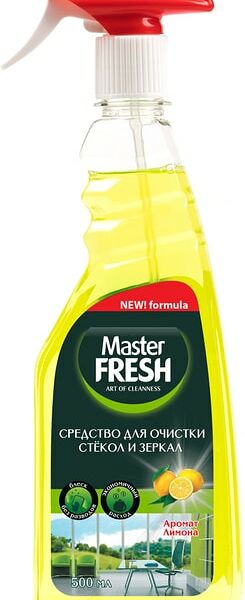 Средство для мытья стекол зеркал поверхностей Master Fresh Аромат лимона 500мл