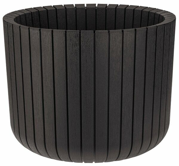 Кашпо для цветов пластик, коричневый Шато, диаметр 25 см 