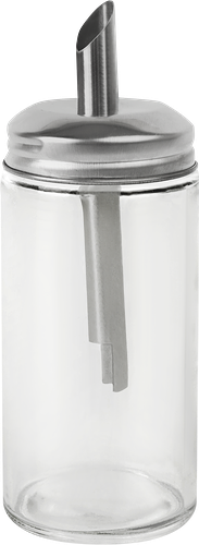 Дозатор для сахара HOMECLUB Optima, стекло, нержавеющая сталь, 180мл