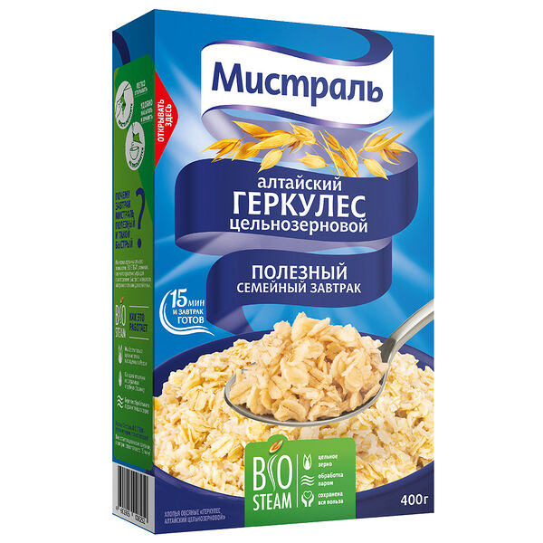 Хлопья Мистраль Геркулес Алтайский 400 г 