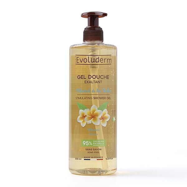 Гель для душа Evoluderm Monoi a la Folie бодрящий 500мл, Франция