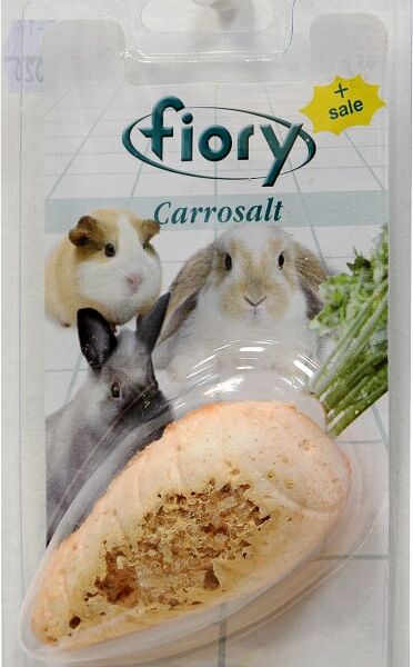 Био-камень Fiory Carrosalt с солью для грызунов в форме моркови 65 г