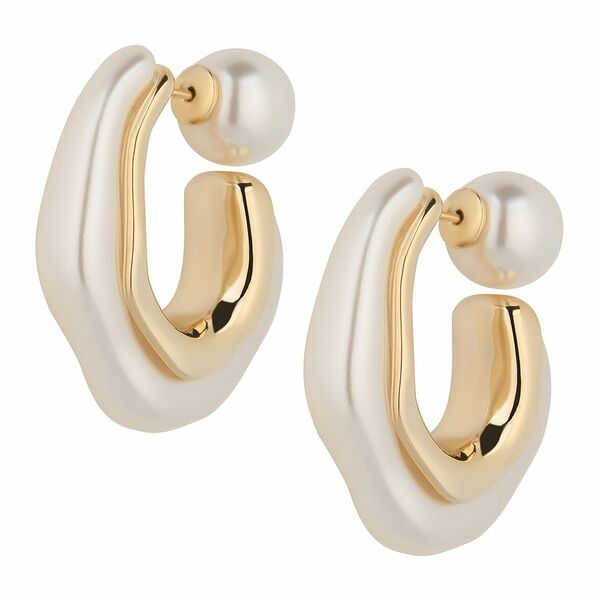 RONDA Bestseller E39з Серьги, ювелирный сплав, жемчуг им., золочение