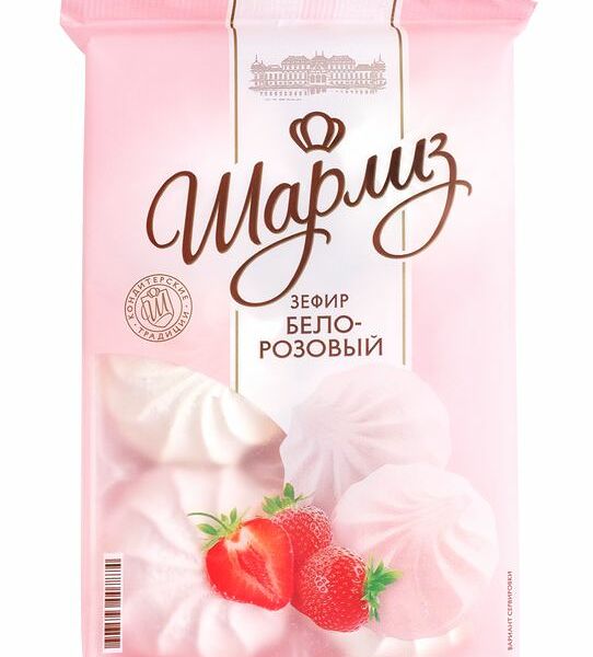 Зефир Шарлиз бело-розовый 180г