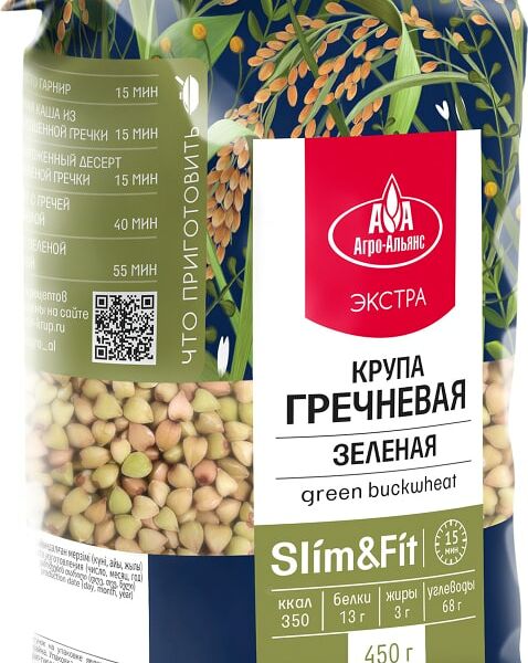 Гречка зеленая Агро-Альянс Экстра 450г