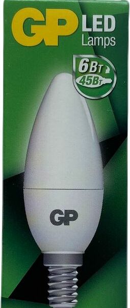 Лампа GP LEDC37 светодиодная свчеча E14 560lm теплый свет 2700K 6W