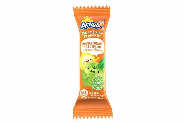 Батончик фруктовый Агуша яблоко-банан с 12 месяцев