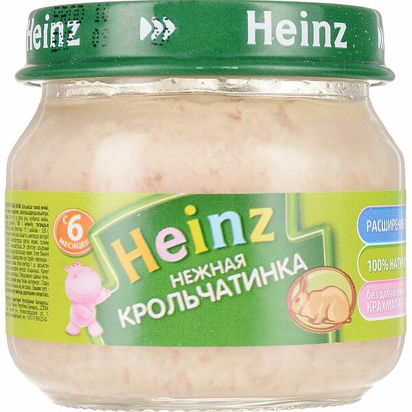 Мясное пюре Heinz Нежная крольчатинка, с 6 месяцев